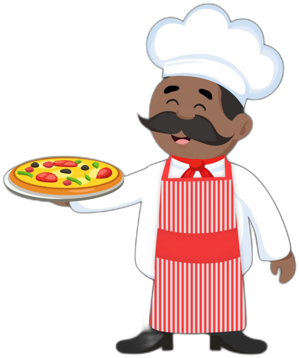 Le chef de S'Pizz 45 présentant une pizza